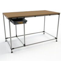 Stainless steel frame industrial workstations